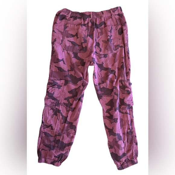 Sundance | Women’s merlot wine colored utility jogger pants, button front, sz S - Picture 5 of 15